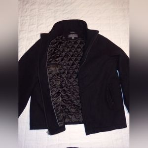PERRY ELLIS PORTFOLIO, black wool blend coat